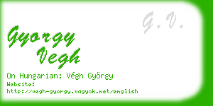 gyorgy vegh business card