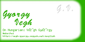 gyorgy vegh business card